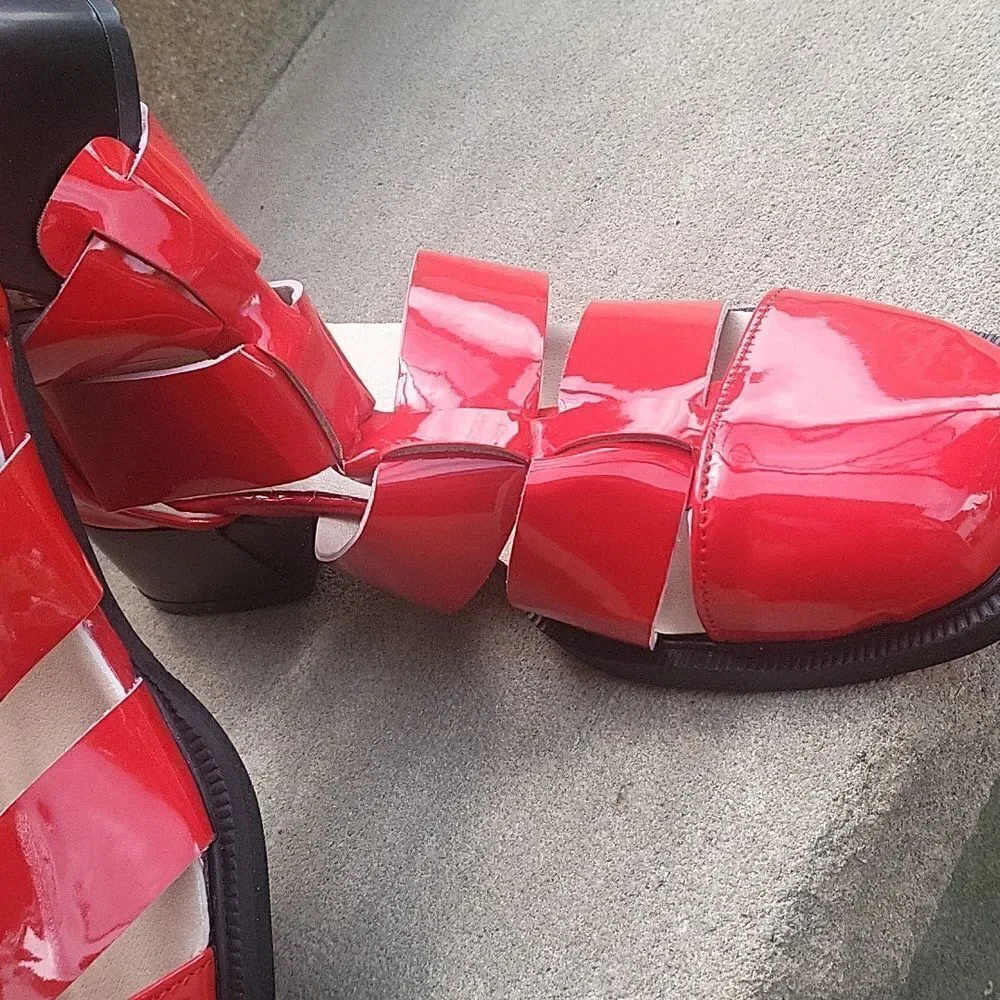 Red patent leather shoes. RONALD McDonald's ❤️